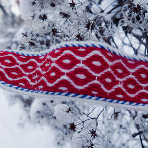 Ķēde dubulta sarkana-balta